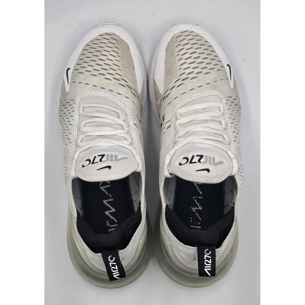 Nike Air Max 270 AH8050-100 White Black Men's Size 8.5 42